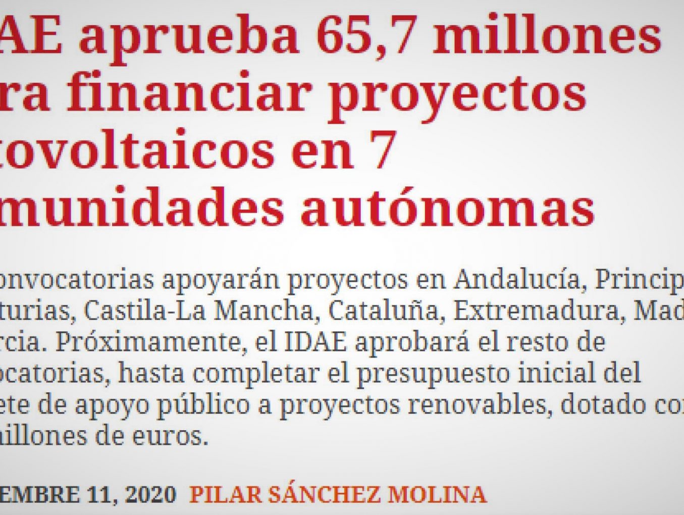 Ahora es el momento de que Andalucía Genere Energía. Que se agilicen las autorizaciones administrativas!!!